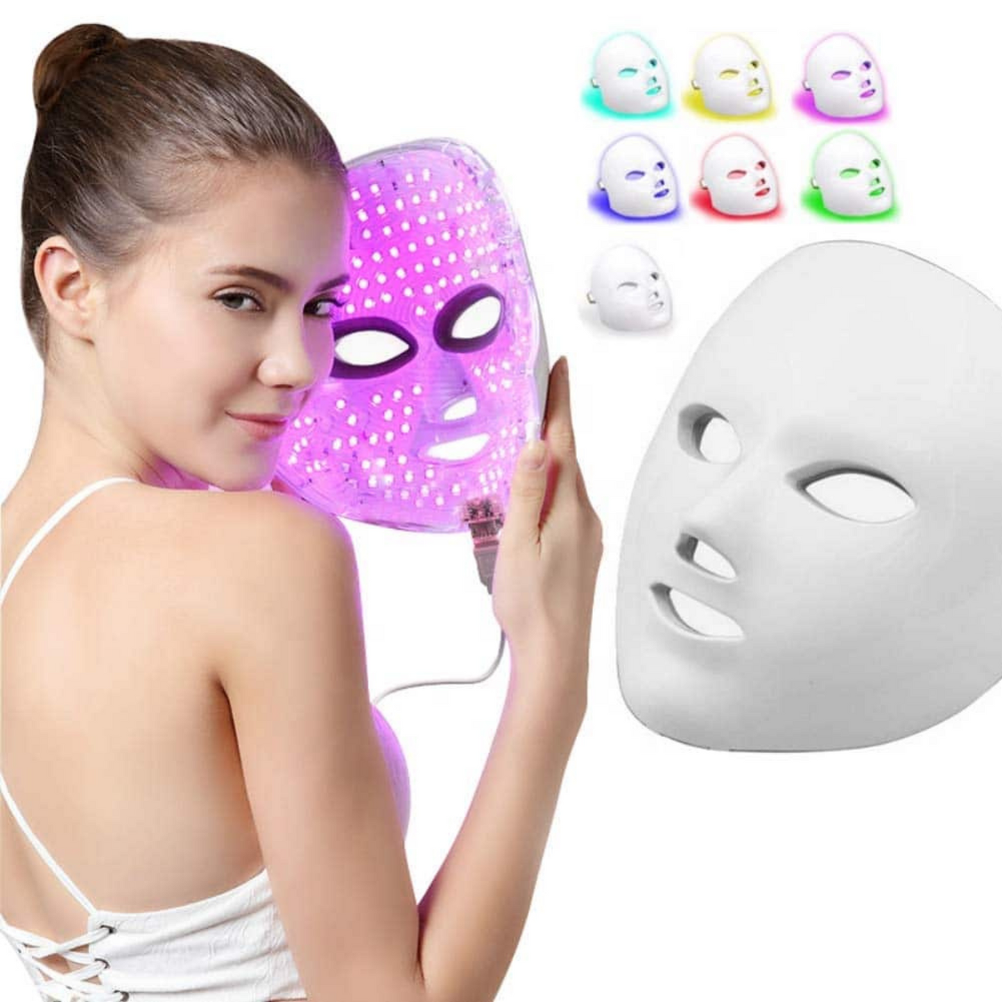 GlowMask Pro™ – Masque LED 7 Couleurs pour une Peau Éclatante